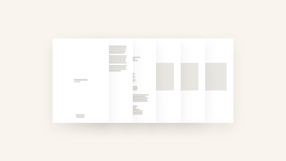 Artist portfolio PDF open on a screen in a gallery context with clean artwork pages visible