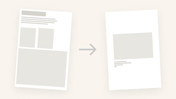 Common mistakes in an artist portfolio showing a poorly structured layout and visual imbalance